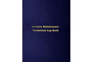 Aviation Maintenance Technician Log Book: AMT Aircraft mechanic logbook for aircaft repairs and mechanical record for mechanics | Blue leather print design