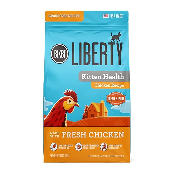 BIXBI LIBERTY DRY CAT FOOD KITTEN HEALTH CHICKEN RECIPE, 2.5LB