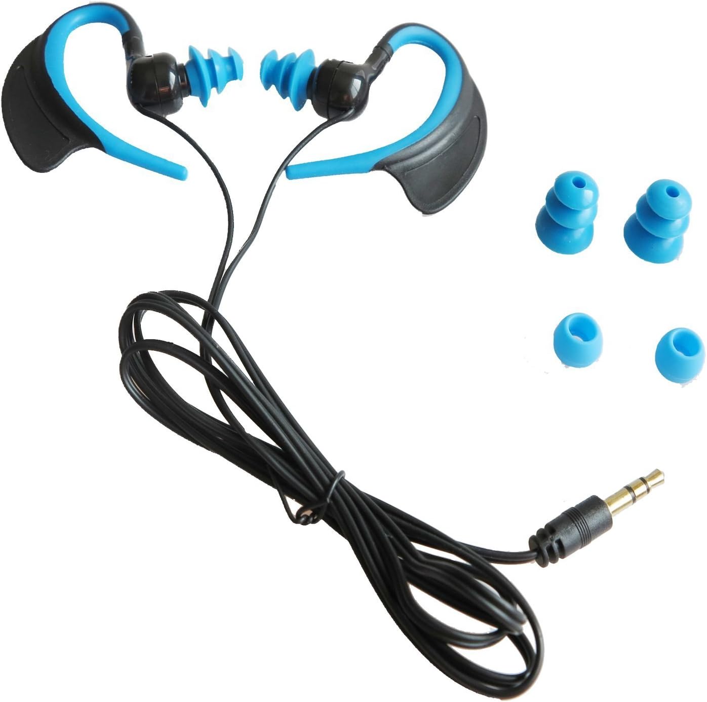 Waterproof Earphones IPX8 Grade for Swimming Running and Other Ourdoor Sport In-Ear Headphones with Microphone – Noise Isolating Earing hanging Headset