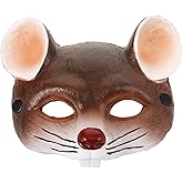Gadpiparty Rat Head Masks Animal Half Face Masks 3D Mouse Mask Halloween Mask for Kids Adults Halloween Easter Costume Party