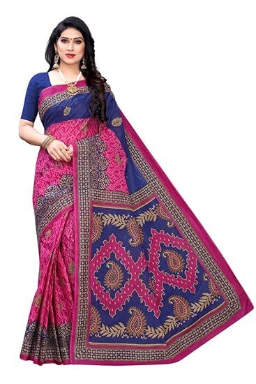 without blouse piece Saree (Pure Cotton 100%_2012_ Pink_ Free)