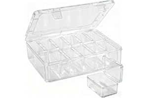 Mathtoxyz Bead Organizers and Storage Box, Medium Size Case Plastic Container for Sewing Clay Beads Craft and Jewelry Making