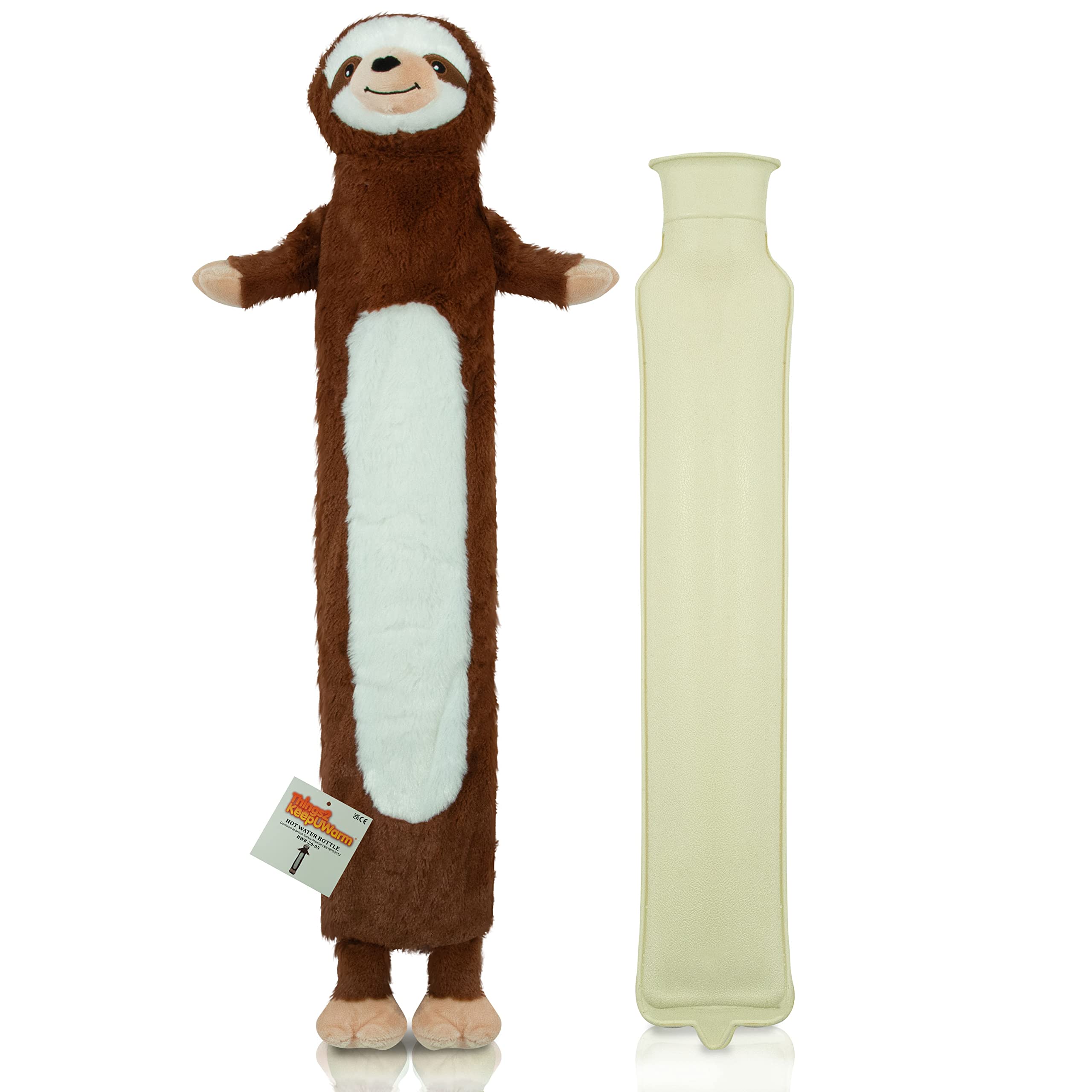 Things2KeepUWarm Long Hot Water Bottle Seasonal Design (Sloth)
