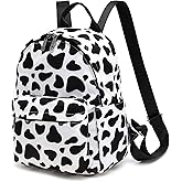 Yusudan Mini Backpack Purse for Women Girls, Small Backpack for Teens Kids School Travel (Cow Print)
