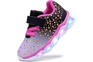 SINOSKY Toddler Girls Led Shoes Kids Light Up Sneakers
