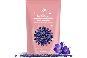 MAROMAMIX Hard Wax Beads for Hair Removal, 450g Lavender Hard Wax Beans for Sensitive Skin, Natural Gentle Wax Beads for Full Body, Face Brazilian Bikini Legs Underarms, Easy Hair Removal for Women Men at Home
