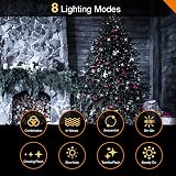 ANSIO Christmas Lights 100 LED 10m Cool White Mains Powered IP44 view 7