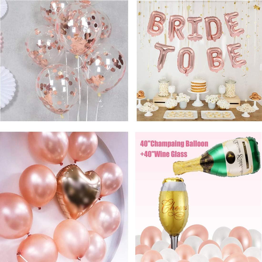 DOJoykey Hen Party Decoration Balloons Set, 1 pcs Bride To Be Balloons, 14 pcs Latex Balloons, 5 pcs Different Foil Balloons - Image 5