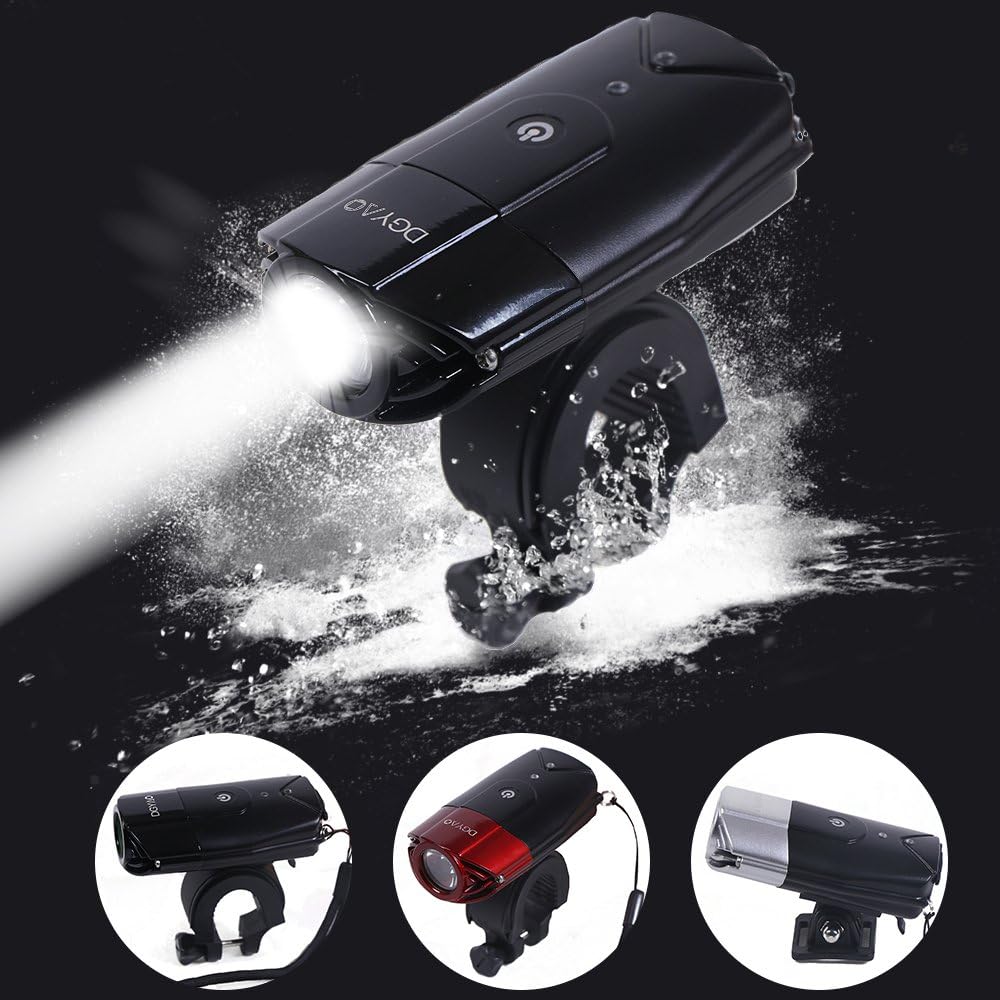 HAIYUE Bike Light LED USB Rechargeable Bicycle Front Light Helmets Lights Powerful 2000mAh/1000 Lumens cree IP65 Waterproof Headlight Lamp Mount