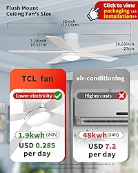 TCL 52" White Ceiling Fan with Light and