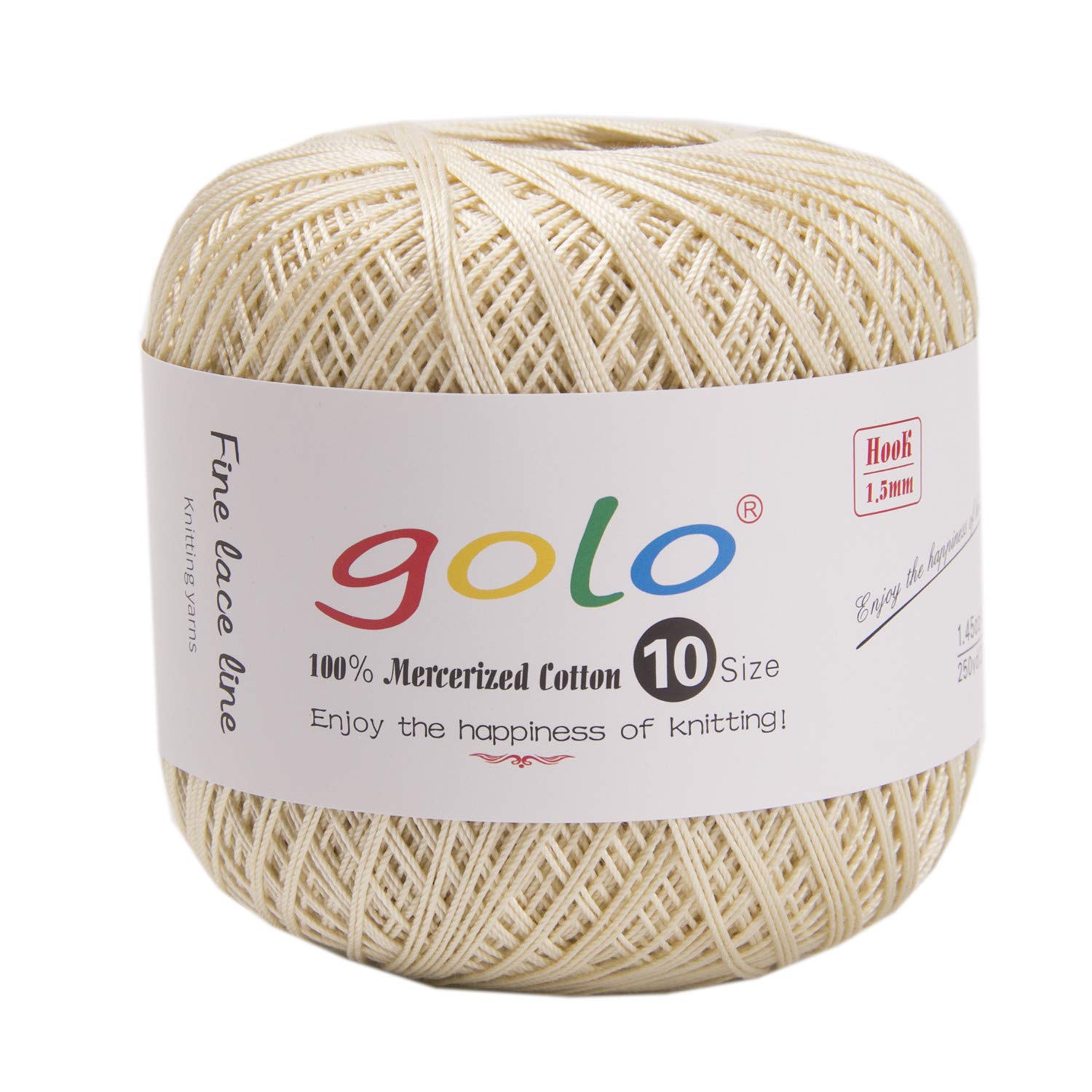golo Crochet Thread Size 10 Yarn for Hand Knitting Crochet Yarn (Pearl-806)