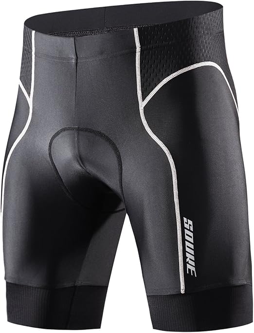 sk Men's Bike Shorts Cycling Shorts for Road Cycling with 6 Layers Padded (White