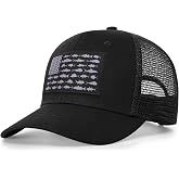 Naicissism American Fish Flag Trucker Hat, Fishing Gifts for Men Women | Outdoor Snapback Fishing Hat, Perfect for Fishing and Daily Use