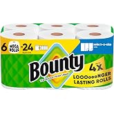 Bounty Select-A-Size Paper Towels, White, 6 Mega Rolls = 24 Regular Rolls