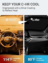Proadsy Front Windshield Sun Shade Foldable