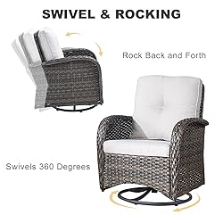 HUMMUH 5-Piece Patio Furniture PE Wicker Outdoor