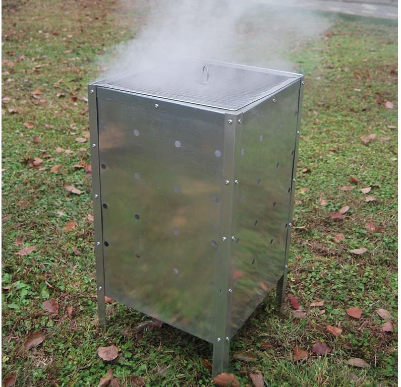 Large 90 Litre Square Galvanised Steel Garden Fire Incinerator Bin
