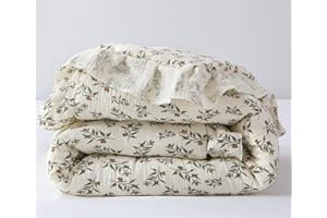 CLoucl 100% Cotton Muslin Crib Comforter/Quilt,Ultra Soft Cozy Reversible Baby Blanket,All Season Toddler Blankets for Boys and Girls, Machine Washable,41"x48"