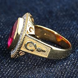 Pastoral's Staff Marquise Red Ruby Womens Bishop