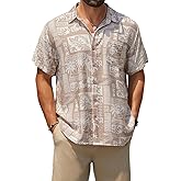 Hardaddy Mens Casual Hawaiian Shirts Short Sleeve Button Down Tropical Shirts Beach Summer Shirts