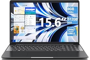 SGIN 15.6 Inch Laptop, 8GB DDR4 512GB SSD Laptops Computer with Intel Core Processor (up to 2.4 GHz), Webcam, Mini HDMI, USB3.0, Dual WiFi, Type-C, 7000mAh, Numeric Keypad