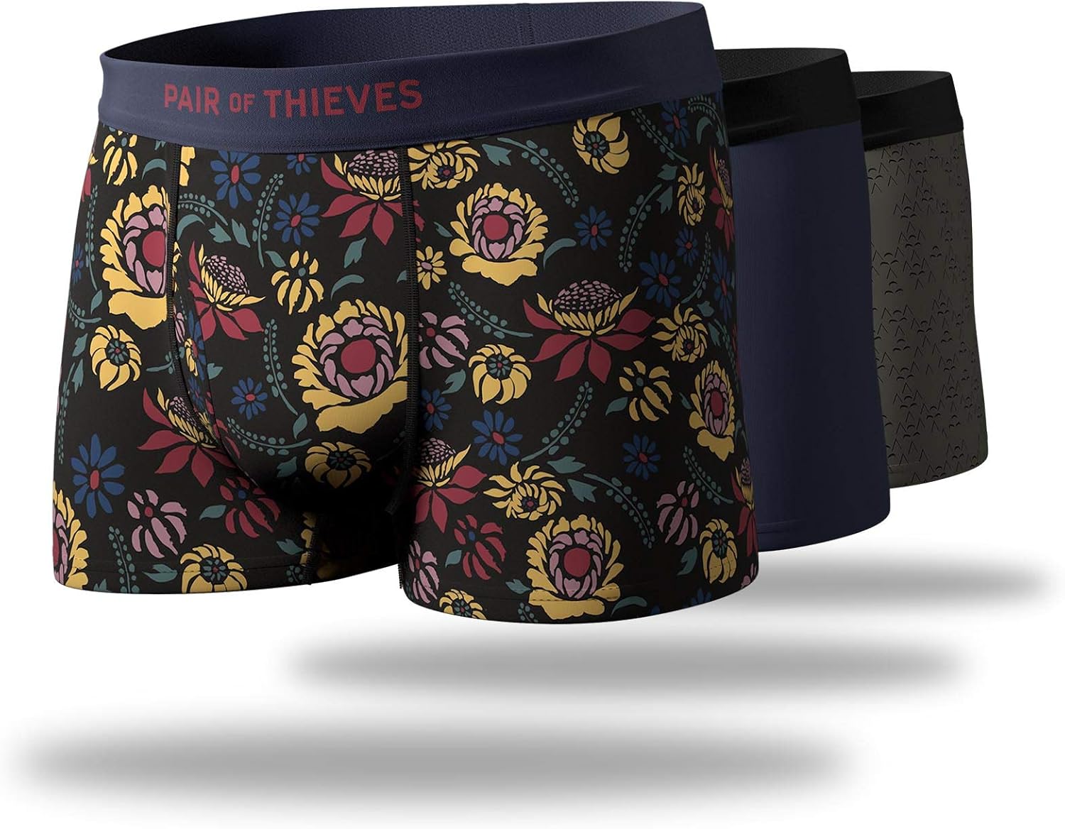 Pair of Thieves Men's Mega Soft Trunks - 3 Pack Breathable Cotton/Modal Blend Underwear - No Chafe Seam Underwear for Men: Clothing