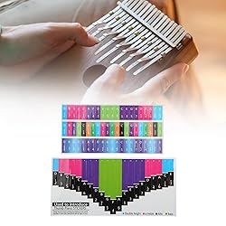 Kalimba Scale Stickers Colorful Thumb Piano Key
