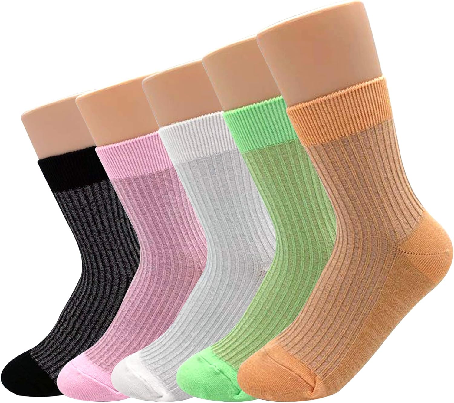 Women’s High Ankle Crew Socks Casual Multi Pack Cotton Lightweight