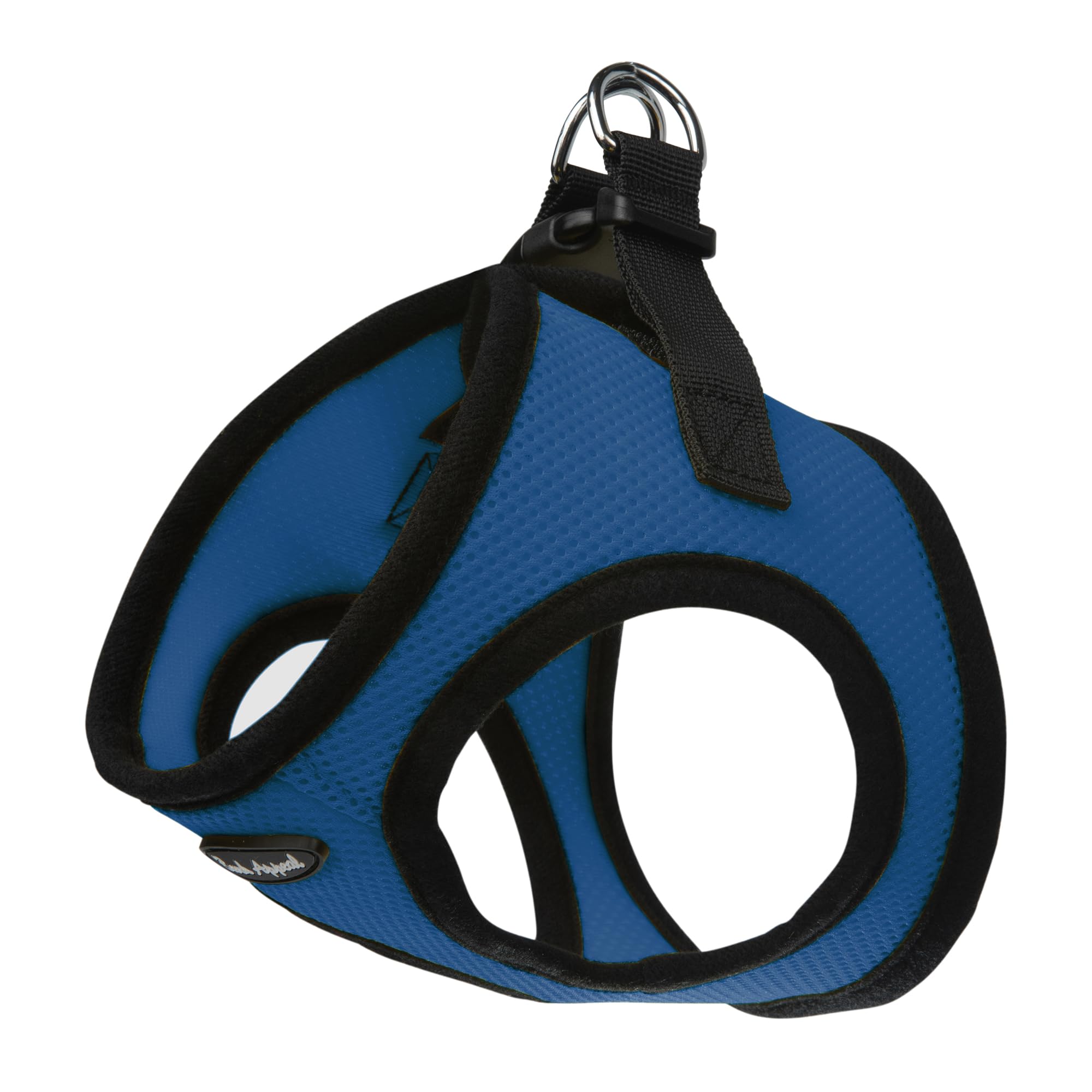 Bark Appeal Blue Step-in Dog Harness for Small-Medium Pets – Updated Sizing, Re-Measuring is Essential – Soft Vest Harness – Anti-Choke with Adjustable Strap & Heavy Duty Clip – L