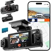 IIWEY N6 360&deg; Dash Cam 4 Channel, Free 128GB Card, 8 IR Lights Night Vision | 5.8G WiFi-6 (up to 20MB/s) with App, 24/7 Parking Mode, FHD Front &amp; Rear Inside Dash Cam for Car, 3.16&rdquo; IPS, GPS, G-Sensor
