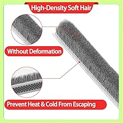 ZOMPAGO Strong Adhesive Brush Weather Stripping for