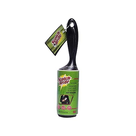 Scotch-Brite Lint Roller with 30 Sheets,Black/White