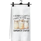 Ghoaoivo Funny Sourdough Kitchen Dish Towels, Gifts for Sourdough Bread Bakers, Baking Lover Gifts Hand Tea Towels for Bakery Kitchen Decor, 16x24 Inch