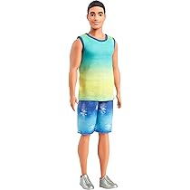 Barbie Ken Fashionistas Doll #13 - Distressed Denim Outfit, Tribal Print Shirt & White Sneakers - View #4