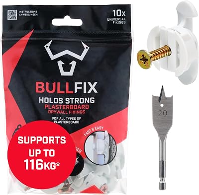 Bullfix Universal Plasterboard Fixings Heavy Duty Starter 10 Pack 20mm