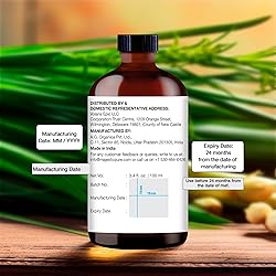Majestic Pure Lemongrass Essential Oil with Glass