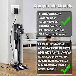 HIENADTOR 29.4V AC DC Adapter for LG A9 CordZero