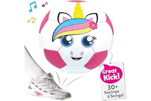 Move2Play, Hilariously Interactive Toy with Music & Sound Effects | Birthday Gift for Boy & Girl | Ball for Toddler & Baby | Indoor/Outdoor | Age 6, 9, 12+ month | 1, 2, 3+ Year Old | Pink Soccer