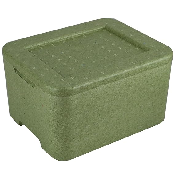 W3 Thermobox ? Styropor grün ? Transportbehälter ? MENÜBOX für 3 Menü