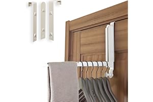 Folding Clothes Drying Rack with 3 Brackets for Over The Door and Wall Mount, All Metal Laundry Dryer Rack with Retractable R