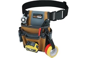 MELOTOUGH Electrician Tool Pouch with Belt Clip, 2 Inch Heavy Duty Work Belt Set for Men, Utility 13 Pockets Tool Pouch for C