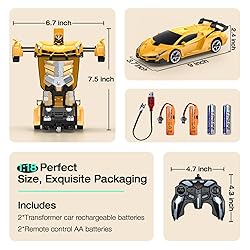 KKM Remote Control Car Toy, 2.4Ghz Transform Robot