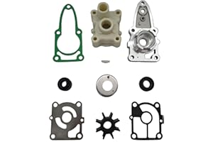 KUNOANZ 46-8M0135821 Water Pump Impeller Repair Kit for Mercury MerCruiser 9.9 10 15 20 HP EFI Outboard 8M0137849 9.9hp 10hp 15hp 20hp ProKicker SeaPro 2-CYL.(333cc)