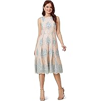 Amazon.com: Adrianna Papell Women's 3D Lace Midi Fit and Flare Dress,  Ivory/Gold, 4 : Clothing, Shoes & Jewelry