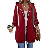 StunShow Womens Zip Up Hoodies Y2k Drawstring Sweatshirt Casual 2025 Fleece Jacket with Pocket