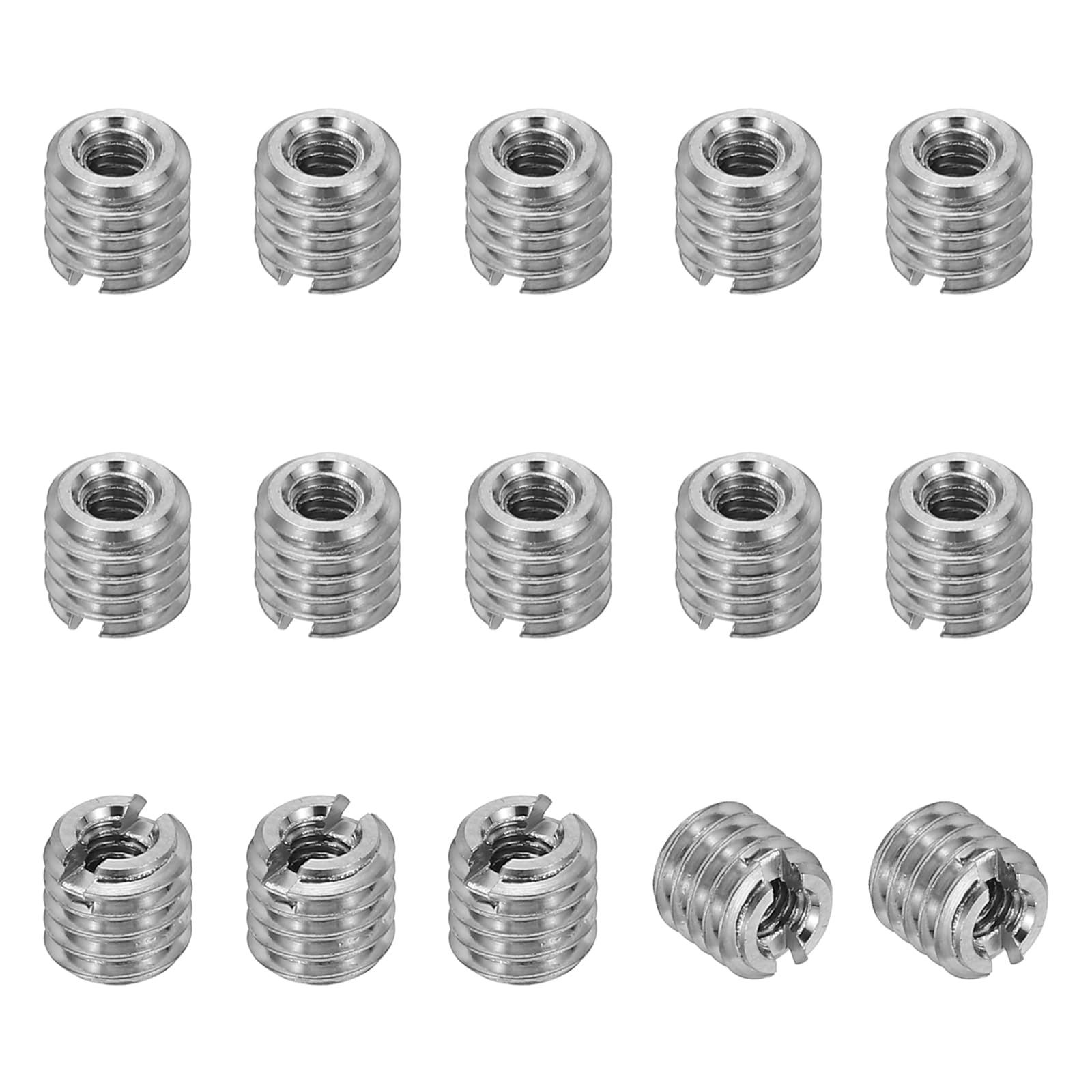 PATIKIL 316 Stainless Steel Thread Adapters Sleeve Reducing Nut, 15 Pcs M4 x 0.7 Male to M2 x 0.4 Female Repairing Insert Nut Screw Reducer Conversion Fastener 4mm