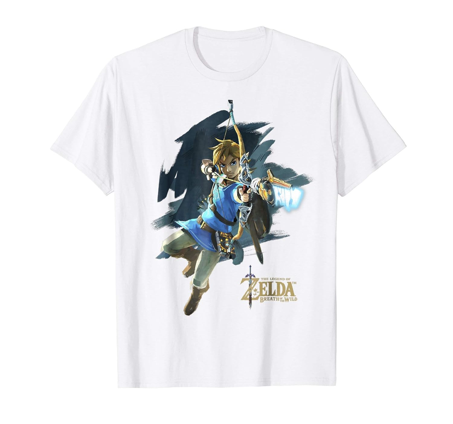 Zelda Breath Of The Wild Link Jump Bow Shot Graphic T-Shirt-ANZ