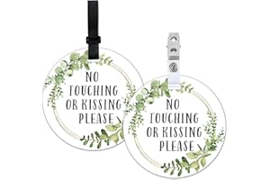 EKSPLODI Don’t Touch Baby Sign, No Kissing Baby Car Seat Sign or Stroller Tag, 2 Pack Baby Stroller Car Seat Carrier Tag for Preemie Newborn (5 Inches)