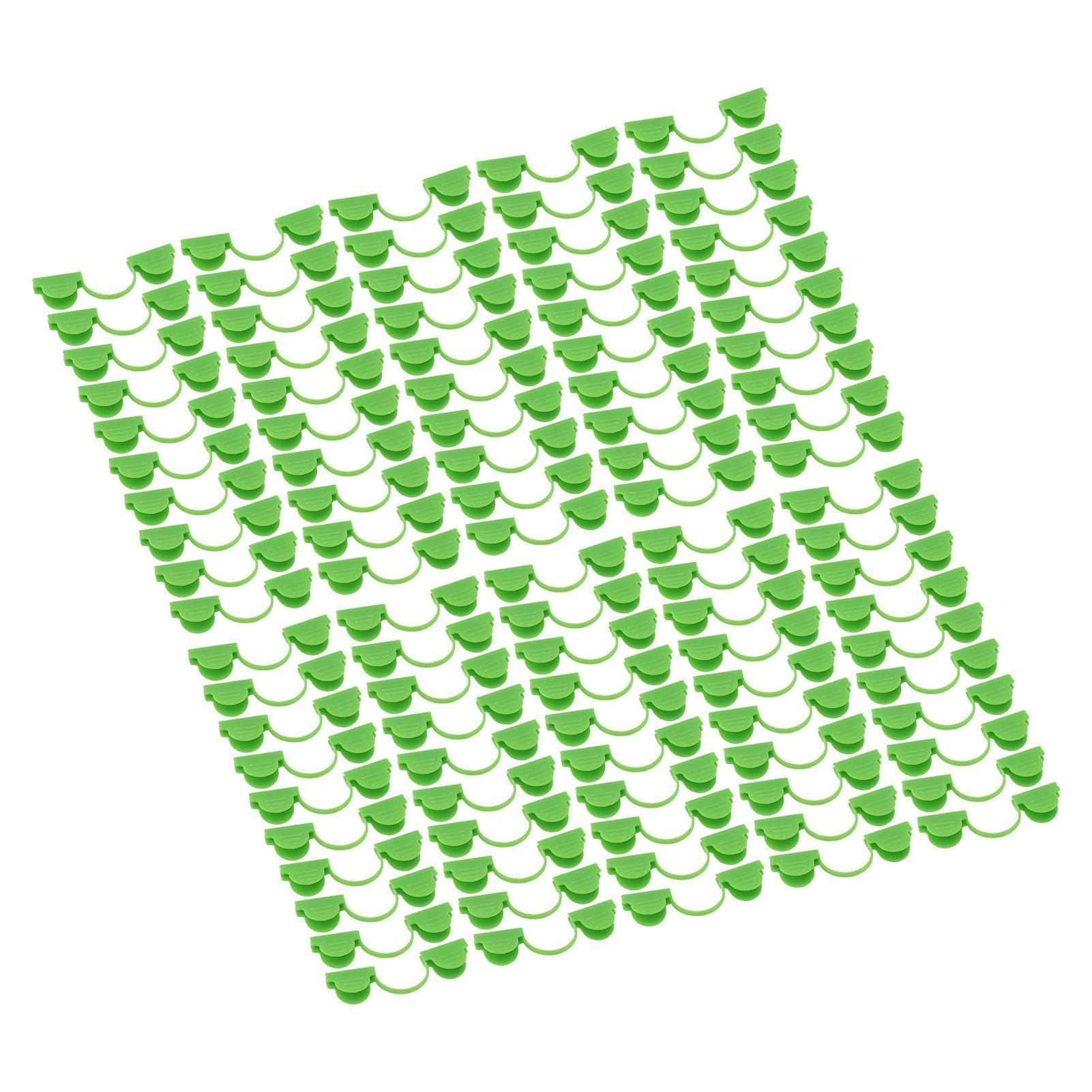 Convenient Pack of 100 100PCS Greenhouse Arch Frame Plant Tunnel Clips Double Head Plastic Clip Heating Press Film Clip Clamp Greenhouse Tube Connectors Greenhouse (5mm)