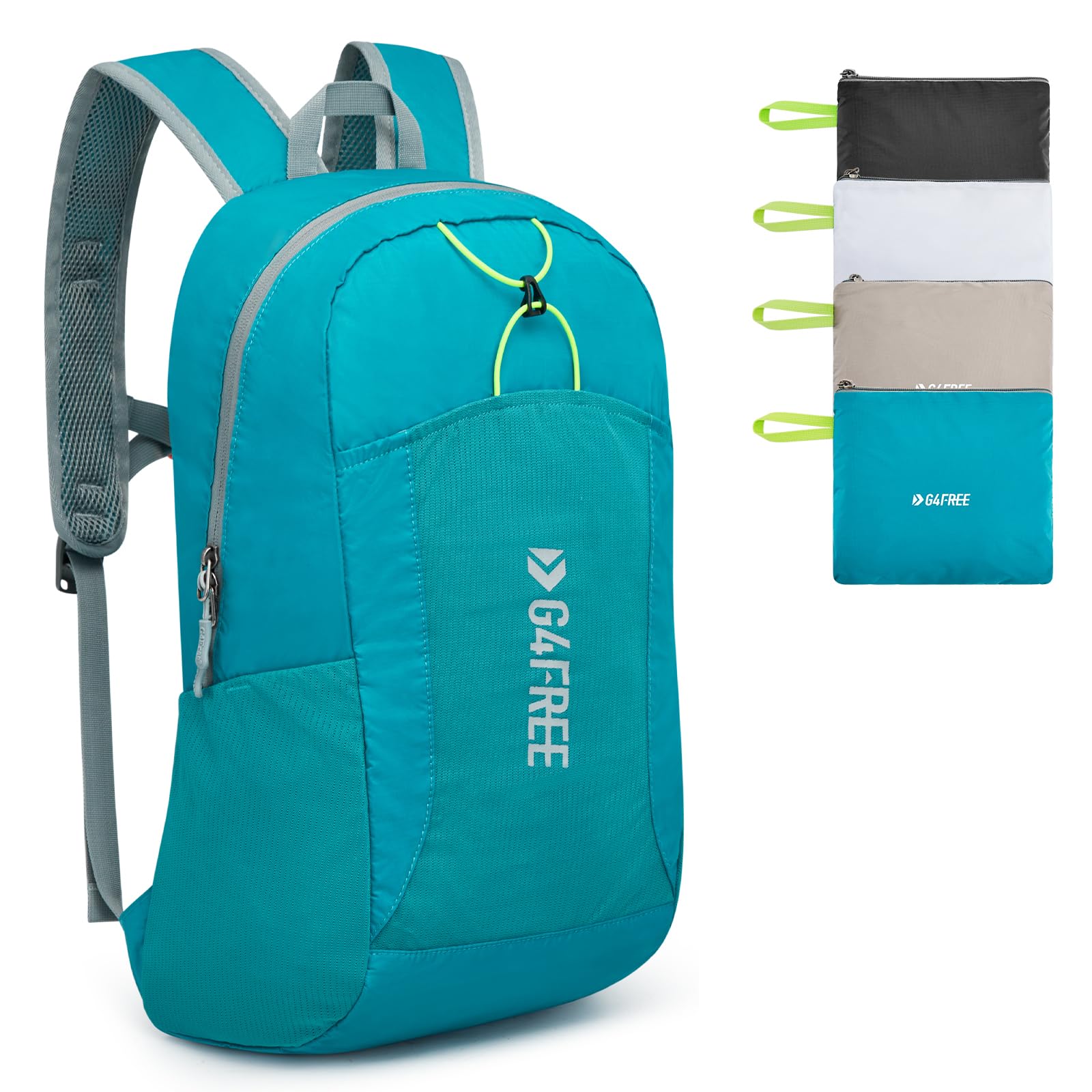 G4Free 24L Lightweight Foldable Backpack Small Hiking Daypack Water Resistant Bag for Travel Sports Running
